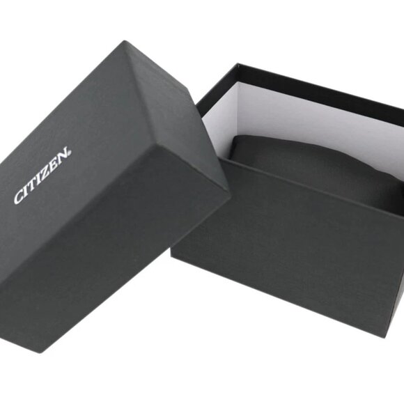 Citizen Women's Modern Calendar Eco-Drive Black Leather Watch 30 MM GA1052-04E - Picture 4 of 7